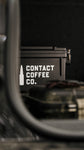  Military ammo box in black with Contact Coffee logo on