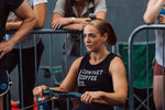  Ladies gym vest on model at the gym